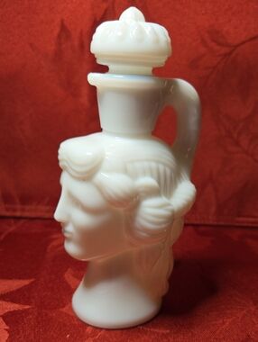 Vintage White Milk Glass Grecian Pitcher Skin So Soft Bottle By Avon